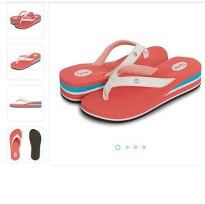 FLOOPI Women’s Lola Wedge Thong Flip Flop. Size: 8  SALE $25